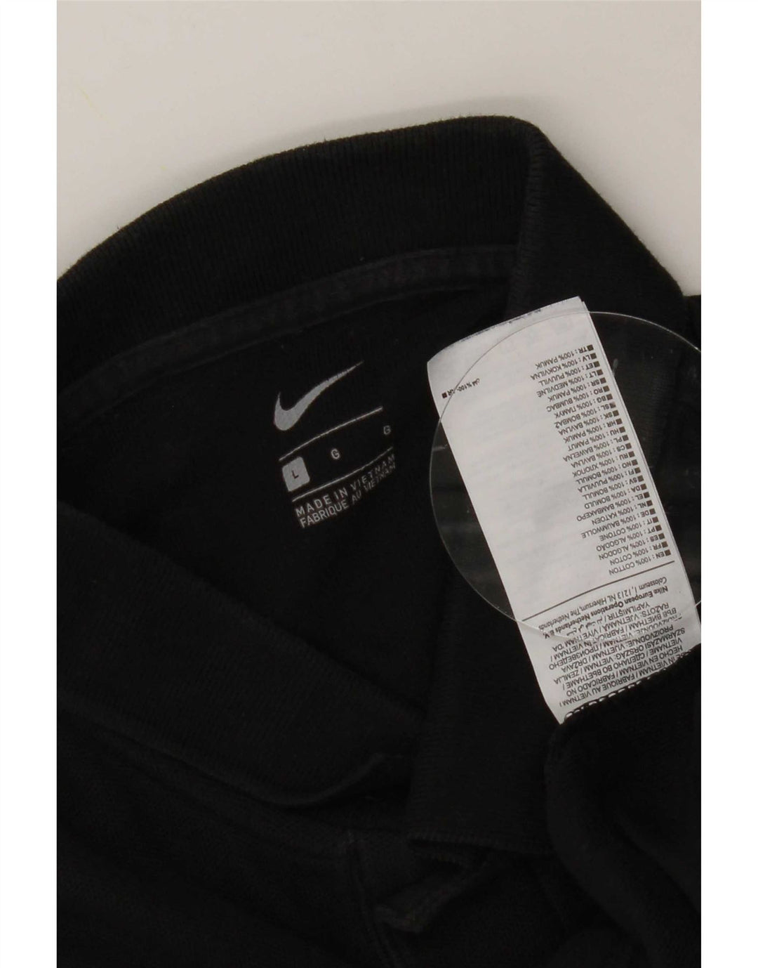 Camisa polo masculina Nike grande algodão preto
