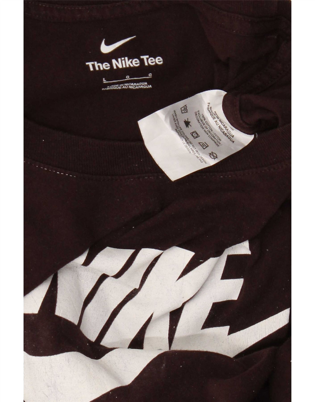 Camiseta Nike masculina gráfica grande algodão Borgonha