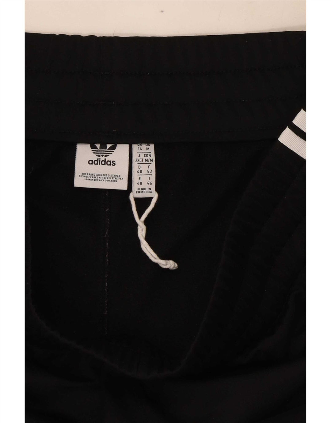 Shorts esportivos femininos Adidas UK 14 poliéster preto médio