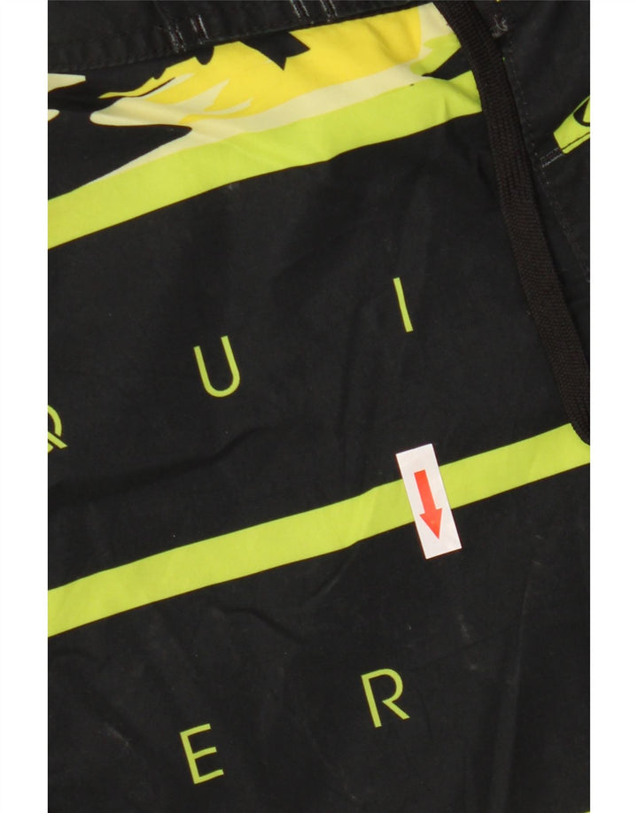 Quiksilver Shorts de natação masculino gráfico grande poliéster listrado preto