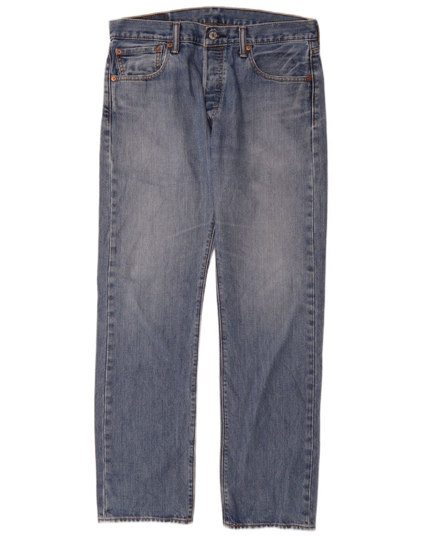 Levi's Masculino 501 Straight Jeans W32 L32 Azul Algodão