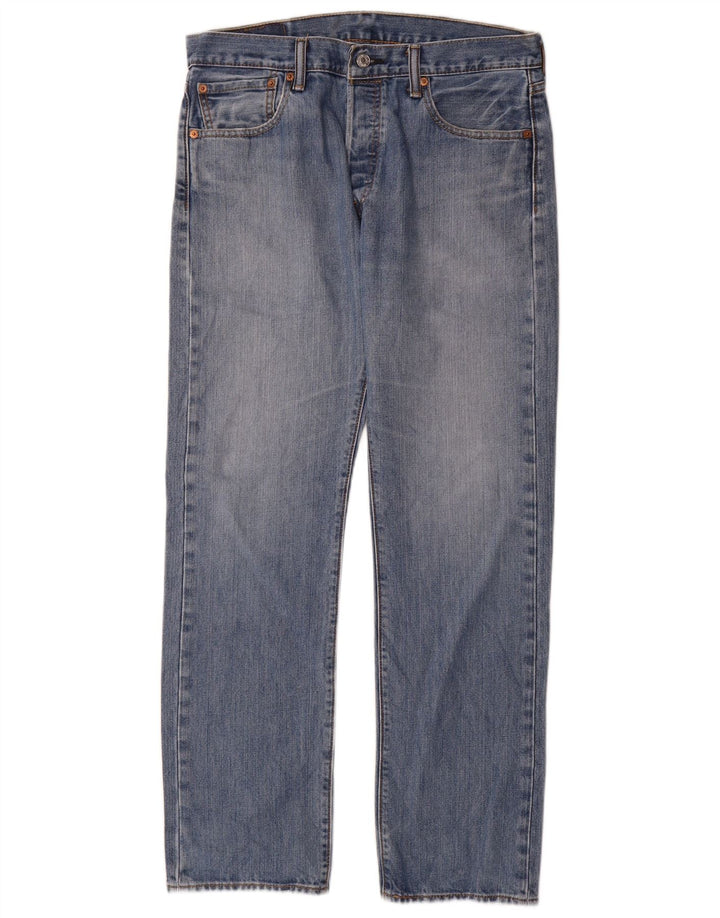 Levi's Masculino 501 Straight Jeans W32 L32 Azul Algodão