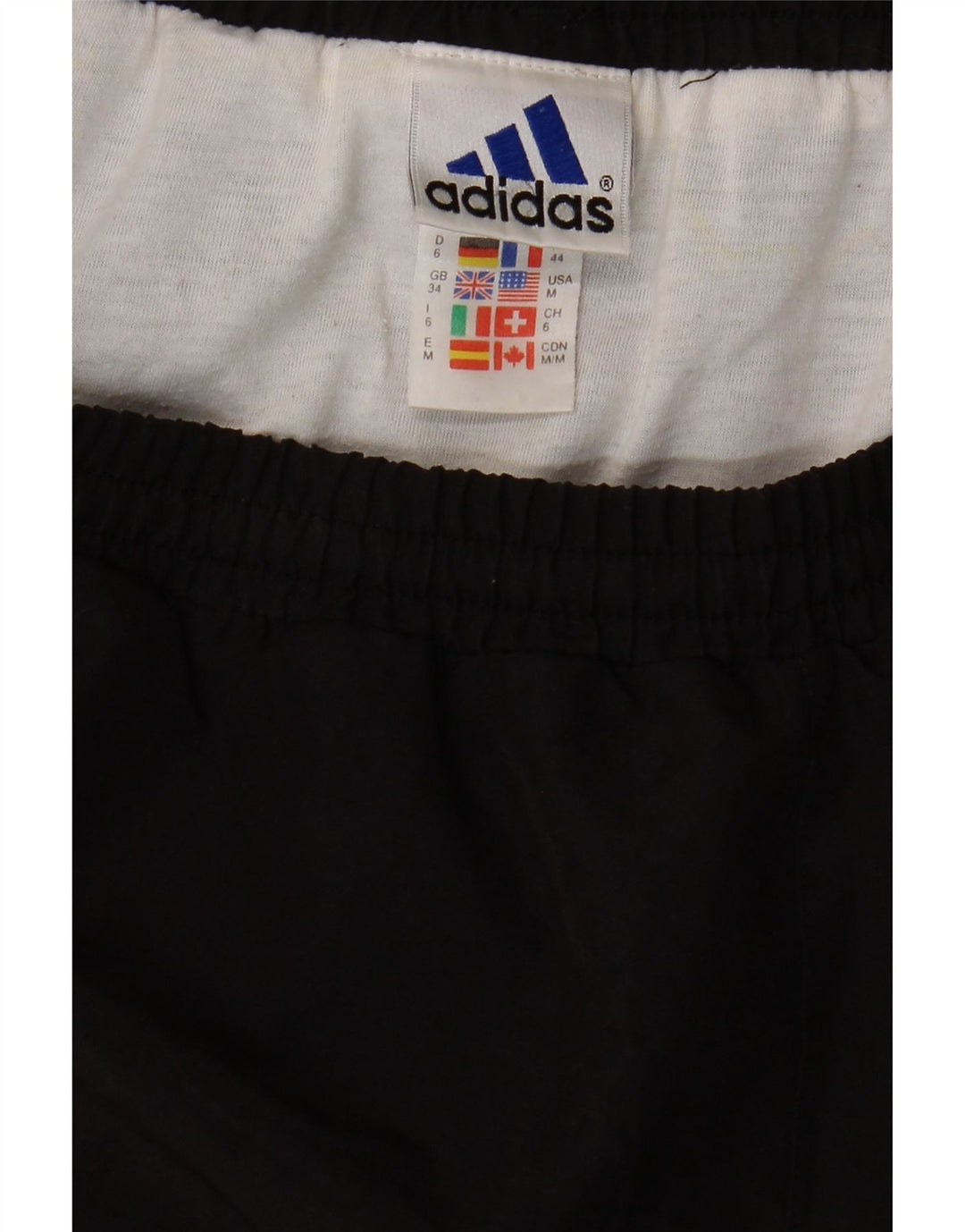 Shorts esportivos masculinos ADIDAS grande poliéster colorblock preto