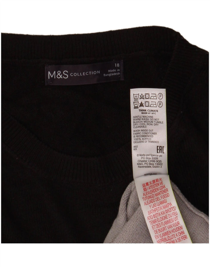 Suéter feminino Marks & Spencer com gola redonda UK 18 XL multicolorido