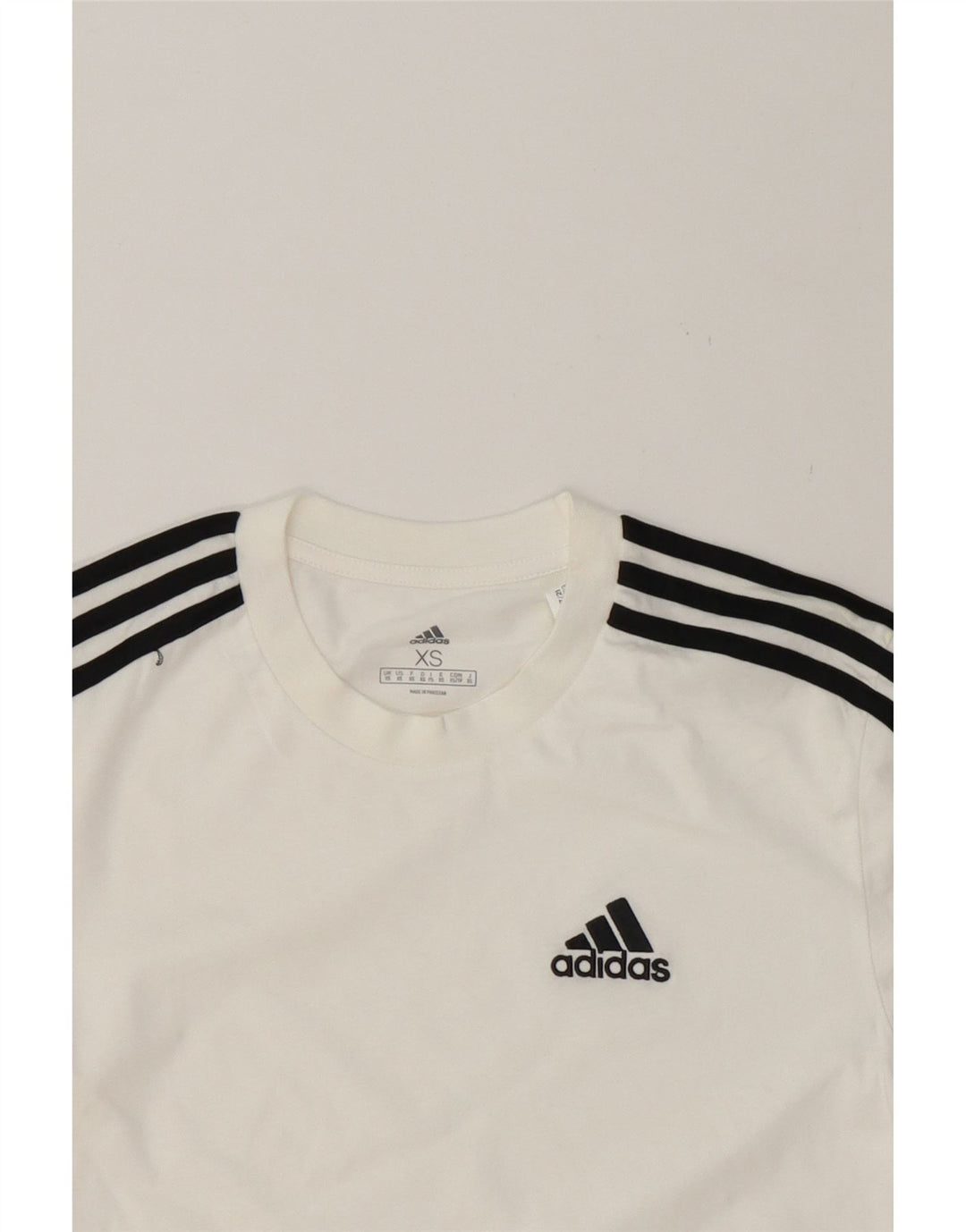ADIDAS Mens T-Shirt Top XS White Cotton Vintage Adidas and Second-Hand Adidas from Messina Hembry 