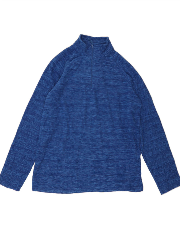 MOUNTAIN WAREHOUSE Mens Zip Neck Fleece Jumper Large Blue Vintage Mountain Warehouse and Second-Hand Mountain Warehouse from Messina Hembry 