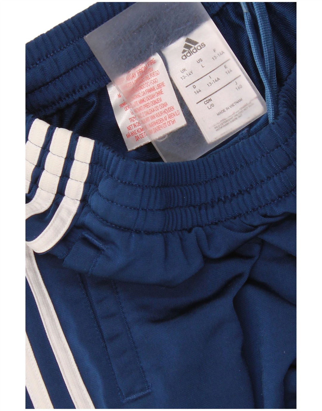 Adidas meninos calças de treino joggers 13-14 anos azul marinho poliéster