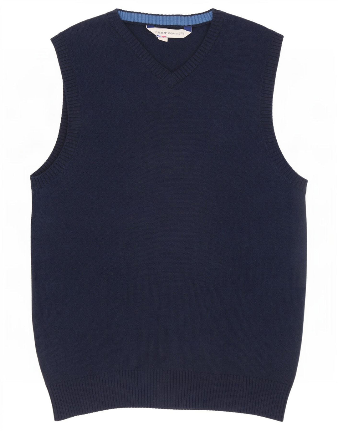 Crew Clothing Mens Colete Regata Pequeno Algodão Azul Marinho