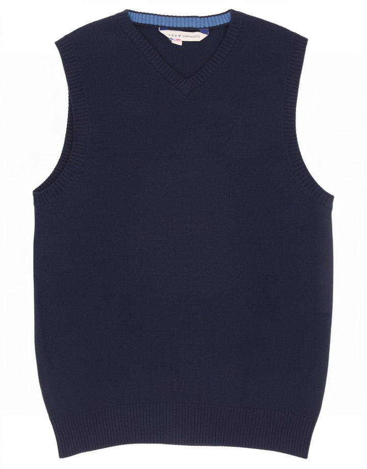Crew Clothing Mens Colete Regata Pequeno Algodão Azul Marinho