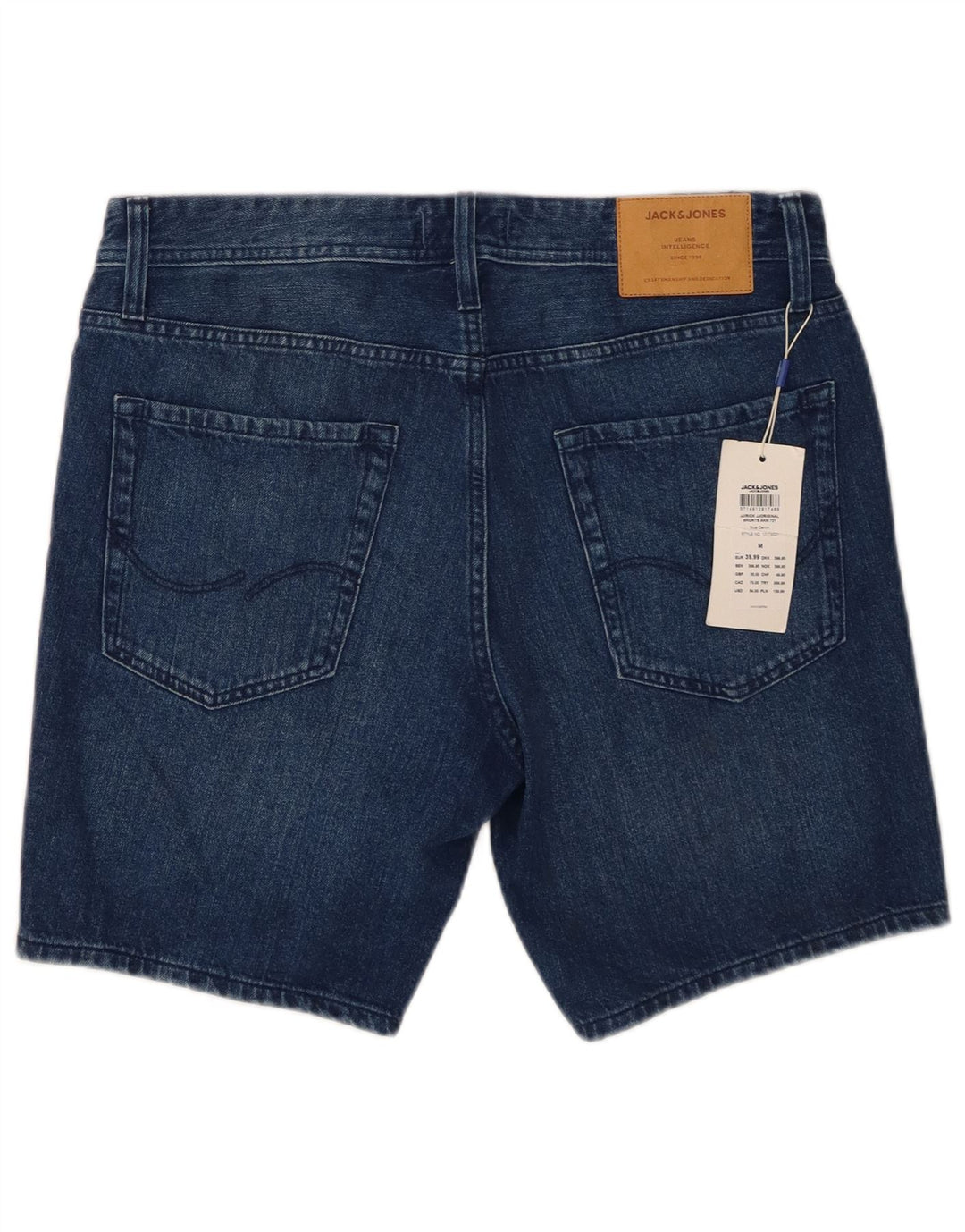 Shorts jeans masculino Jack & Jones Regular Fit médio W32 algodão azul