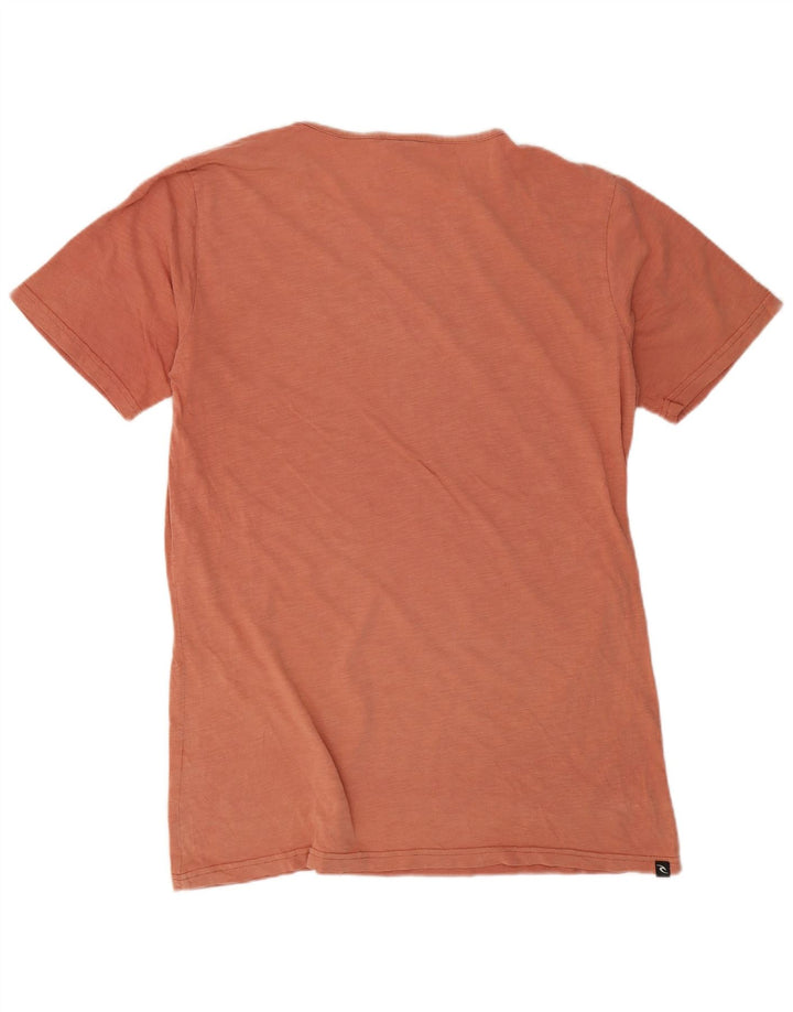 Camiseta masculina Rip Curl com ajuste padrão gráfico grande laranja