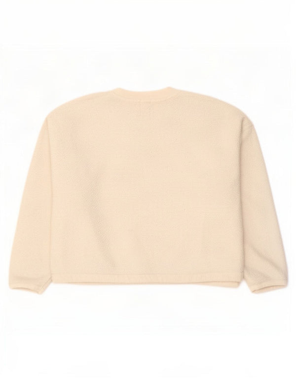 Jumper de lã feminino Gap UK 16 grande poliéster branco