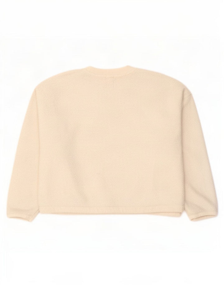 Jumper de lã feminino Gap UK 16 grande poliéster branco
