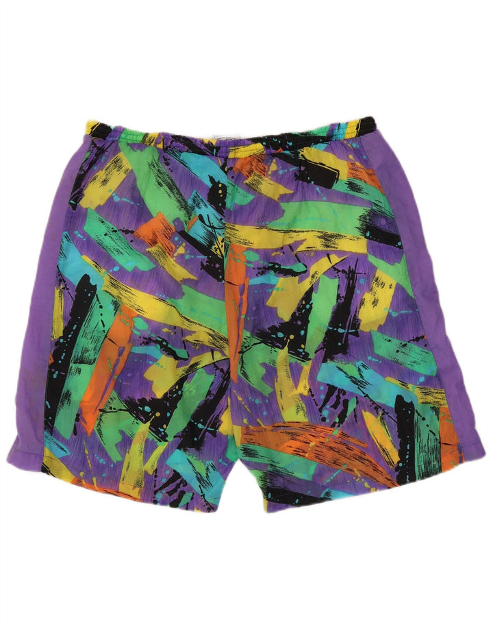 Shorts de natação masculino vintage 2XL Tie Dye multicolorido Nylon