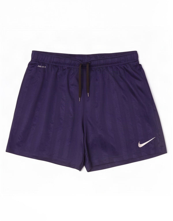 Shorts esportivos masculinos Nike Dri Fit grandes poliéster listrado azul marinho