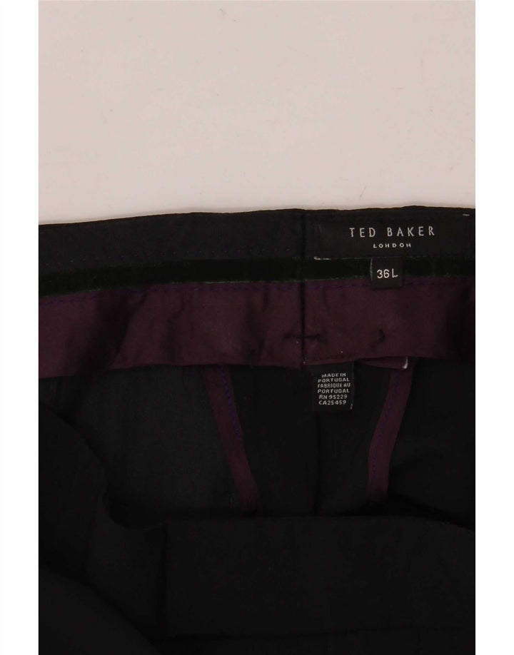Calça masculina reta Ted Baker W36 L36 preta