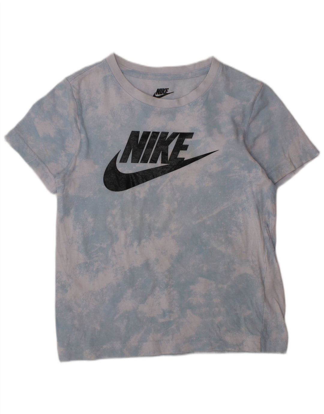 Camiseta gráfica masculina NIKE Top 6-7 anos grande azul tie-dye