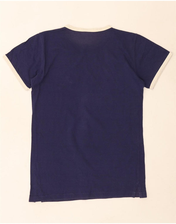 Camiseta feminina ASICS UK 14 algodão azul médio