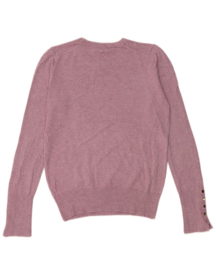 Suéter feminino Zara com gola redonda, Reino Unido 8 pequeno rosa