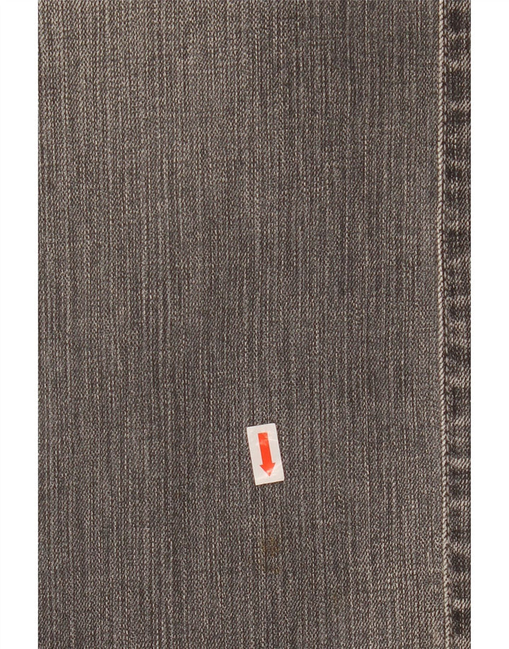 Jeans retos femininos Trussardi W29 L30 algodão cinza