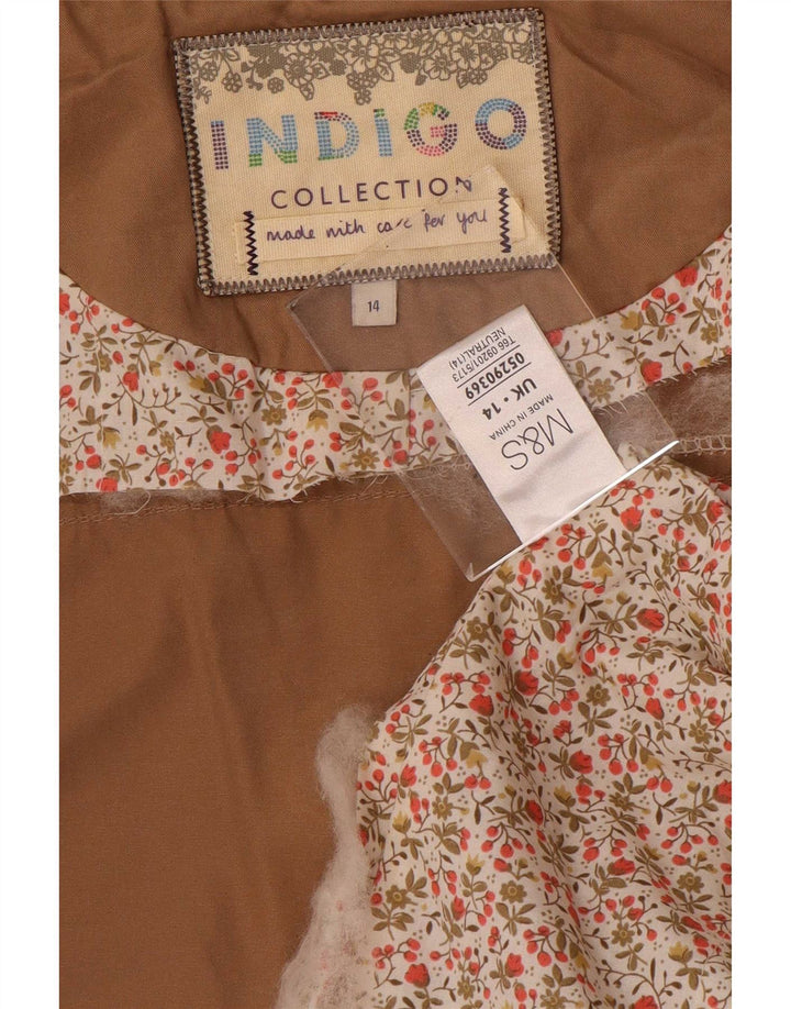 Jaqueta utilitária feminina com capuz Marks & Spencer Indigo Reino Unido 14 grande bege