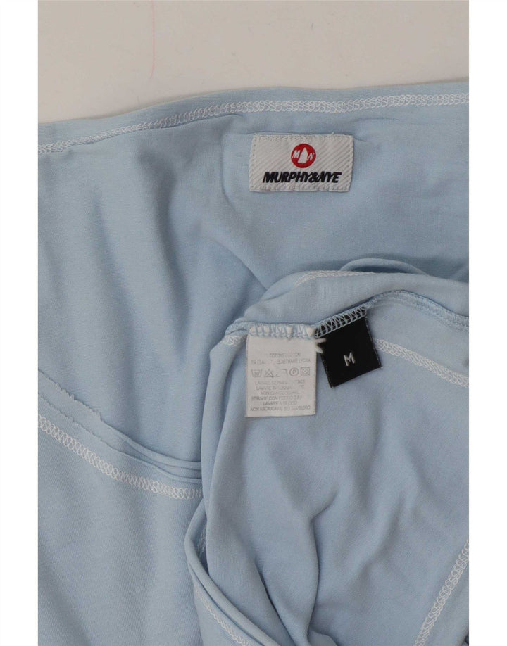 Camiseta feminina Murphy & Nye UK 12 algodão azul médio