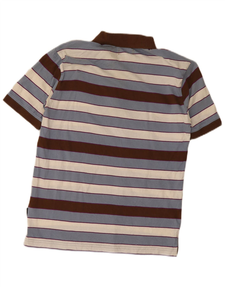 Camisa polo masculina Sergio Tacchini média listrada multicolorida de algodão
