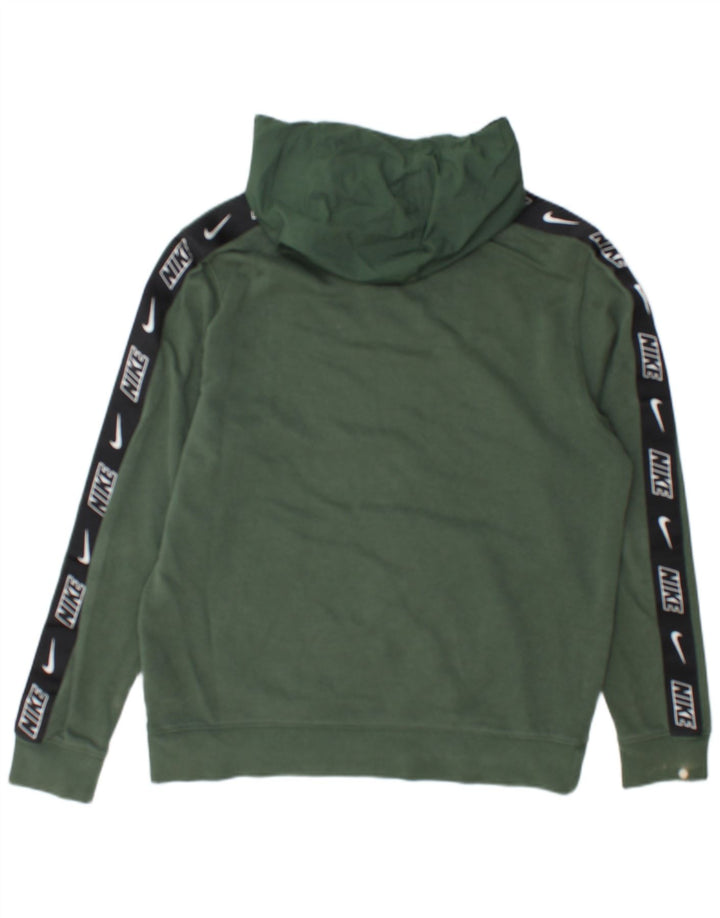 Jumper com capuz gráfico masculino Nike médio verde algodão