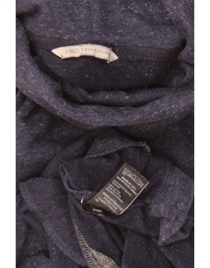 Suéter feminino Marks & Spencer Reino Unido 10 pequeno azul marinho manchado