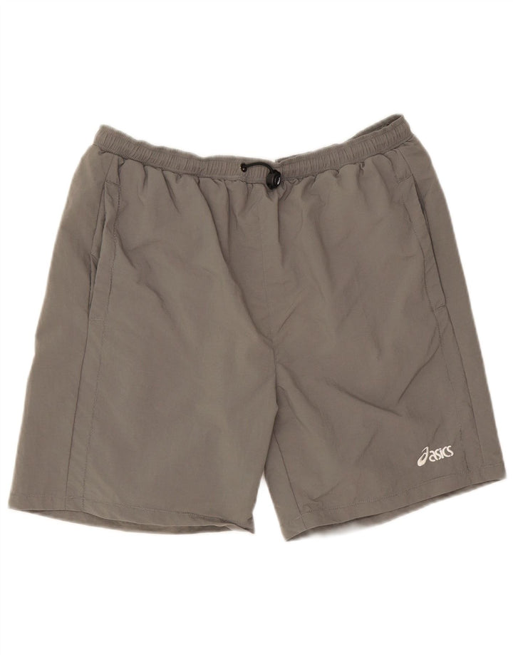 Shorts esportivos masculinos Asics grande cinza poliamida
