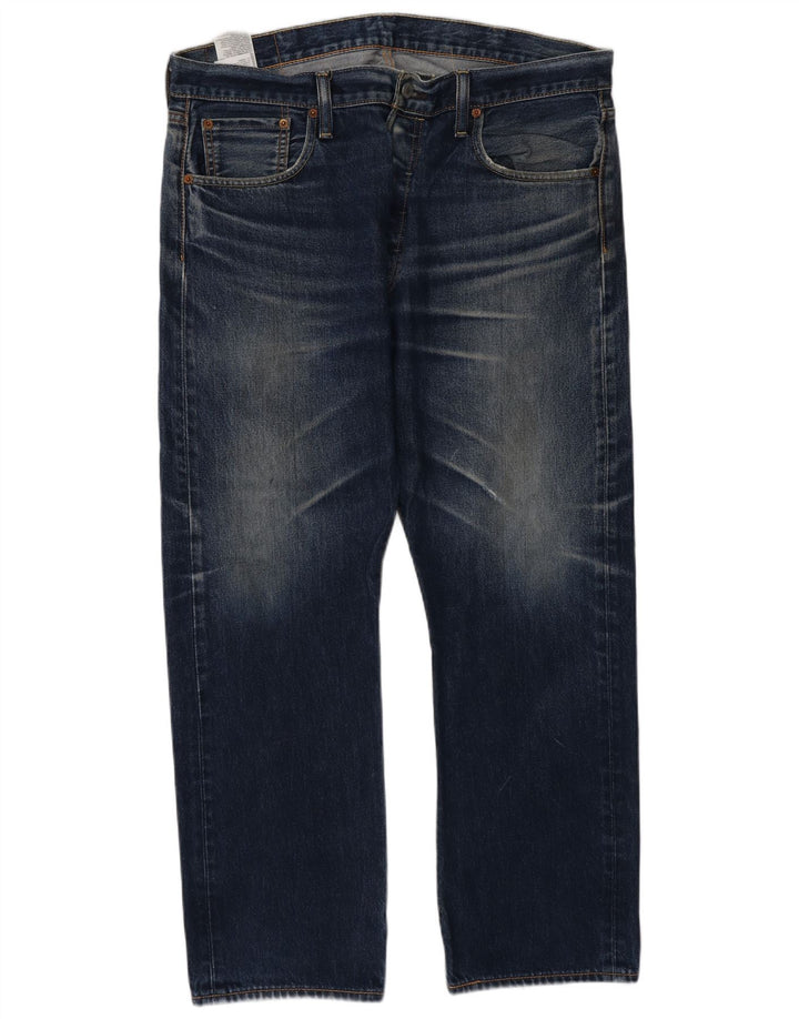 Levi's Masculino 501 Straight Jeans W38 L30 Azul Marinho Algodão