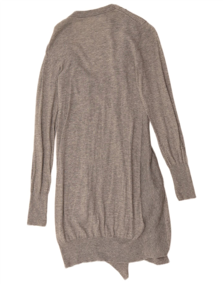 Vestido jumper feminino de manga comprida All Saints Reino Unido 12 lã cinza médio