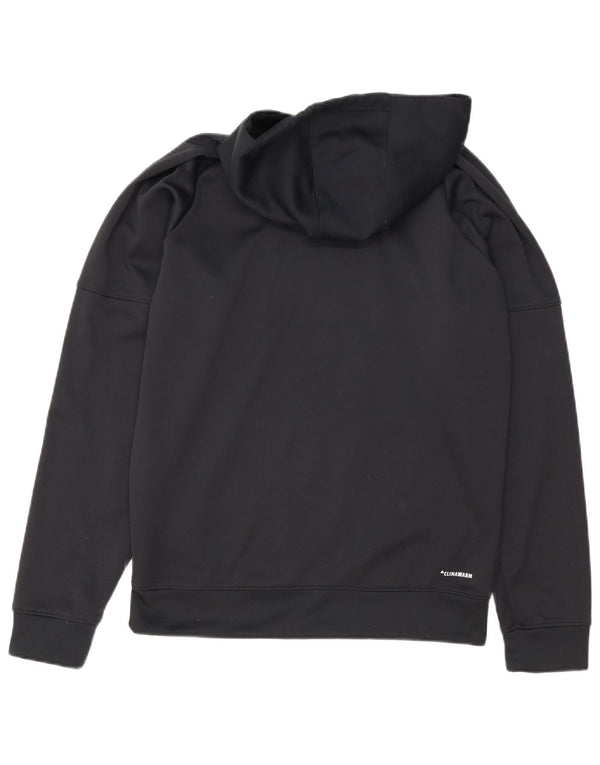 ADIDAS Mens Climawarm Graphic Hoodie Jumper Médio Preto Poliéster