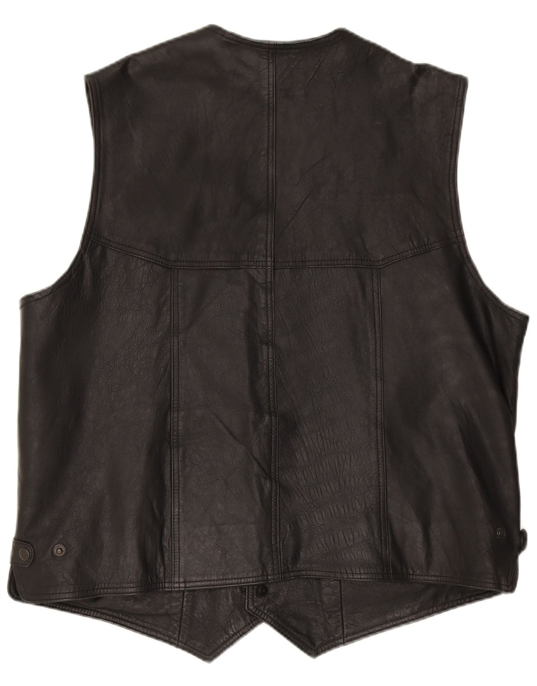 Colete de couro masculino VINTAGE 3XL couro preto