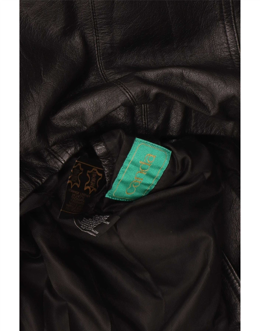 Casaco masculino de couro grande Canda UK 18 XL preto