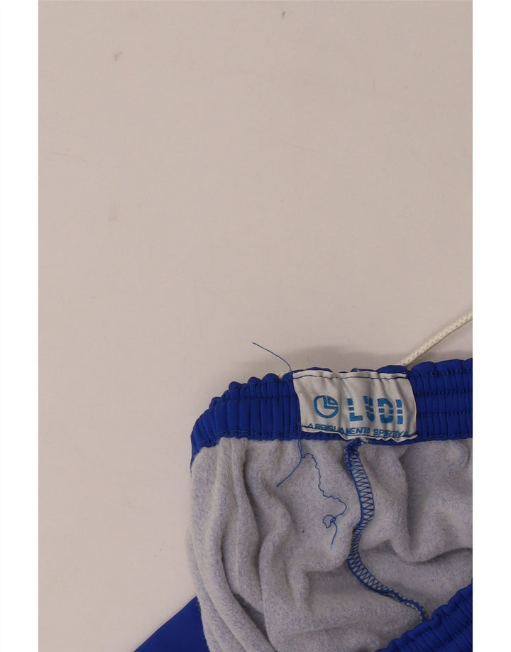Calça de treino masculina vintage azul médio