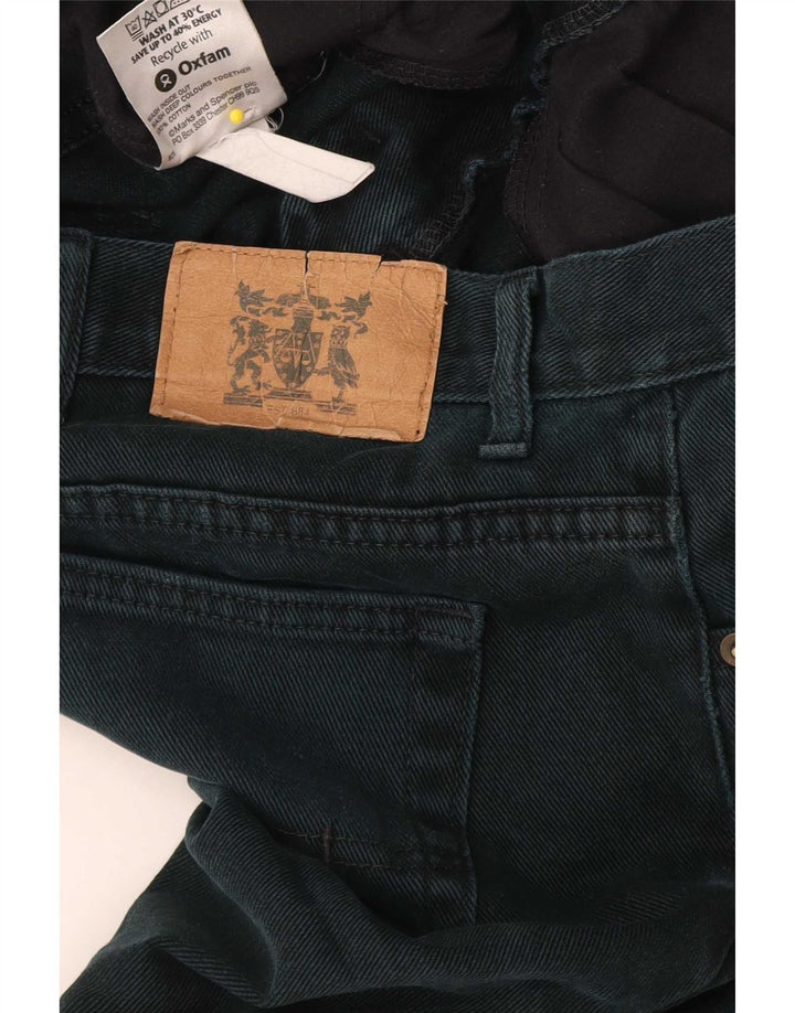 Jeans retos masculinos Marks & Spencer W38 L29 algodão preto