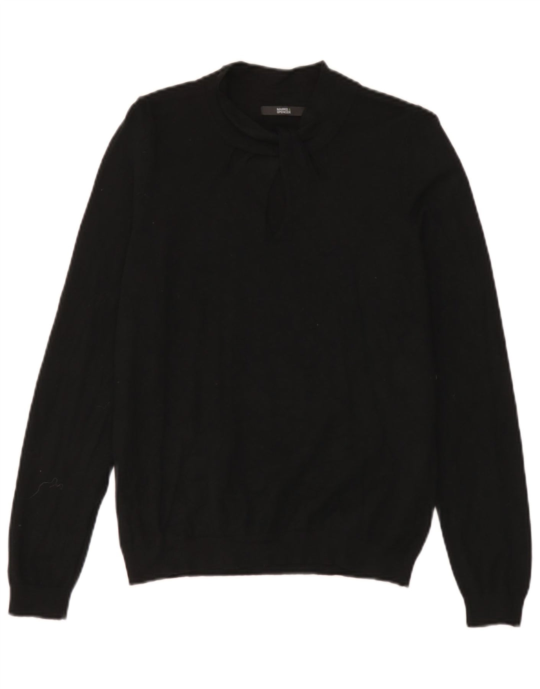 Suéter feminino Marks & Spencer com gola tartaruga Reino Unido 14 médio preto