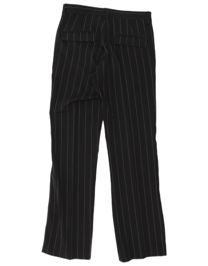 Calça Chino Feminina VINTAGE Reta IT 44 Médio W30 L32 Listrado Preto