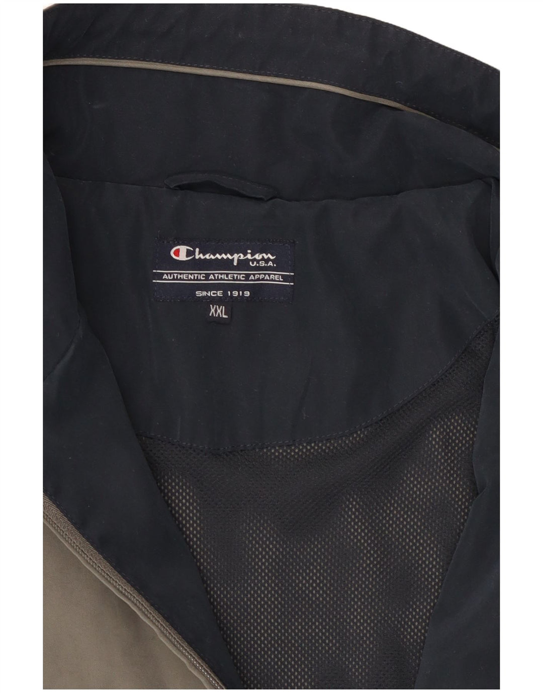 CHAMPION Mens Tracksuit Top Jacket 2XL Grey Polyester