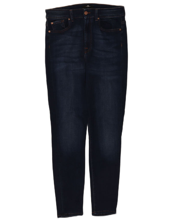 7 For All Mankind Jeans skinny feminino W32 L28 algodão azul marinho