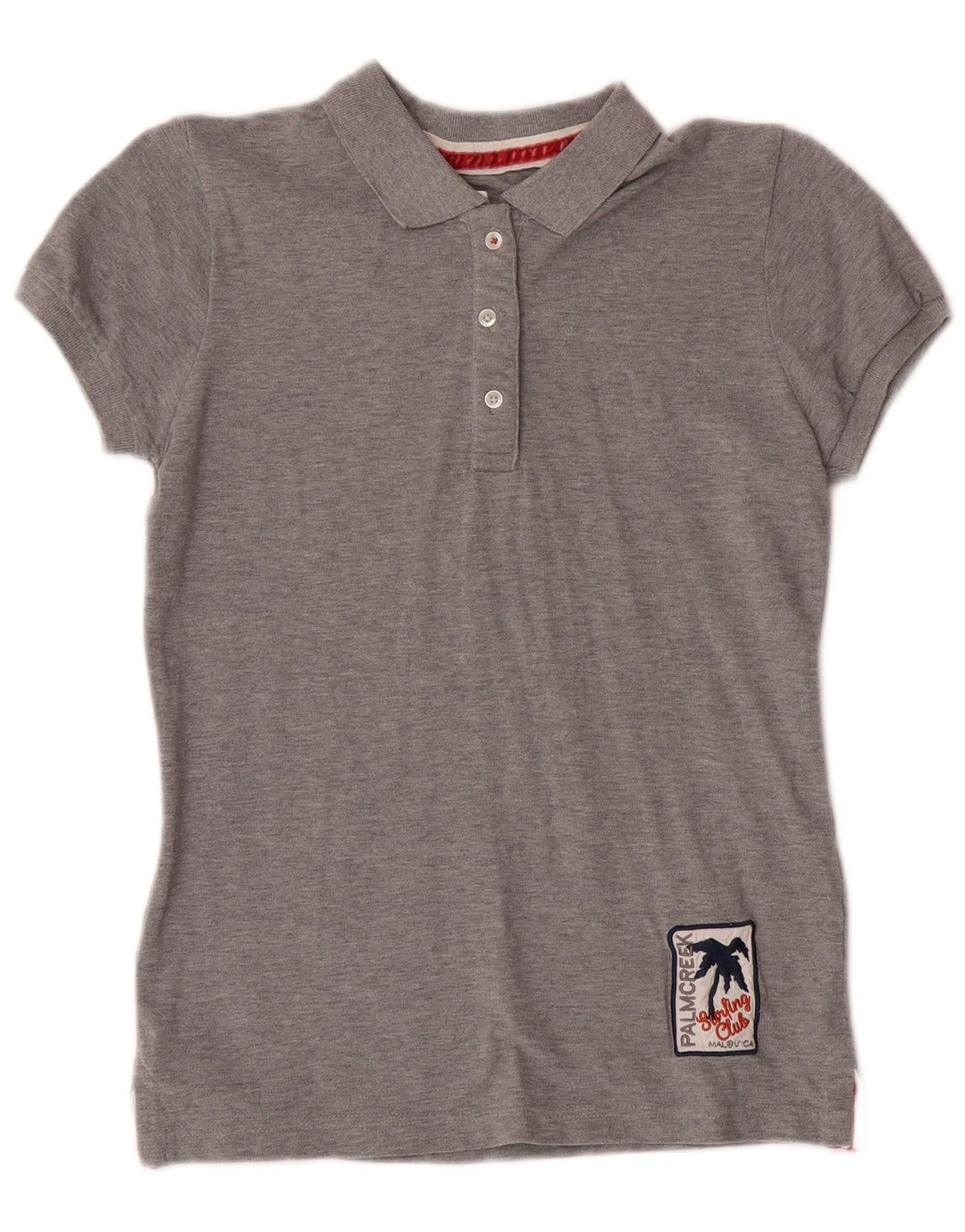 Camisa polo feminina MISTRAL UK 12 algodão cinza médio