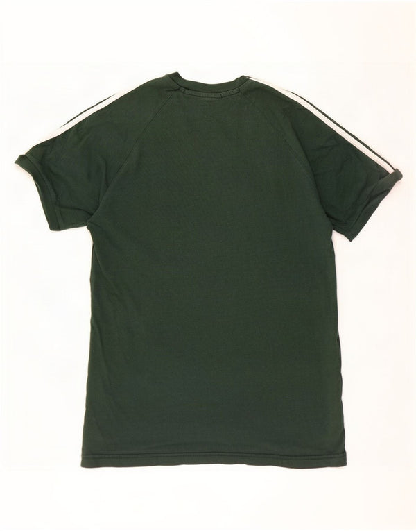 Adidas Mens Camiseta Top Grande Algodão Verde