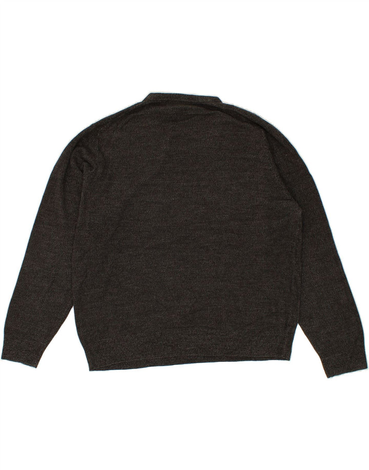 DOCKERS Mens V-Neck Jumper Sweater 2XL Grey Acrylic Vintage Dockers and Second-Hand Dockers from Messina Hembry 