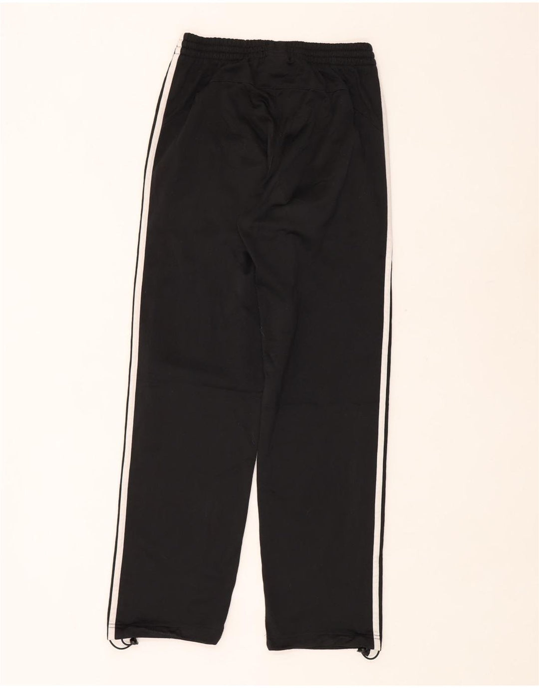 Calças de treino masculinas Adidas UK 36/38 poliéster preto pequeno