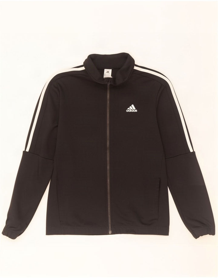 Adidas Mens Tracksuit Top Jacket UK 38/40 Médio Preto Poliéster