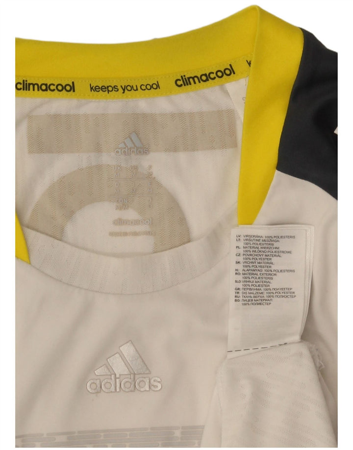 Camiseta Adidas Masculina Climacool Graphic Top Médio Branco Colorblock