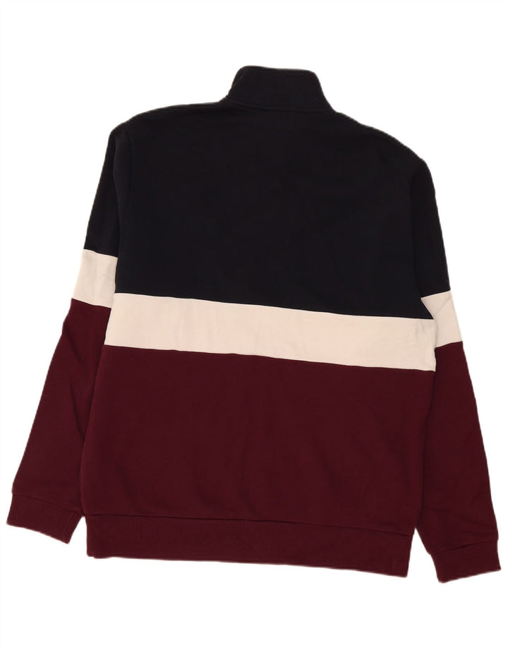 Moletom masculino Fred Perry com zíper e gola em bloco colorido médio multicolorido