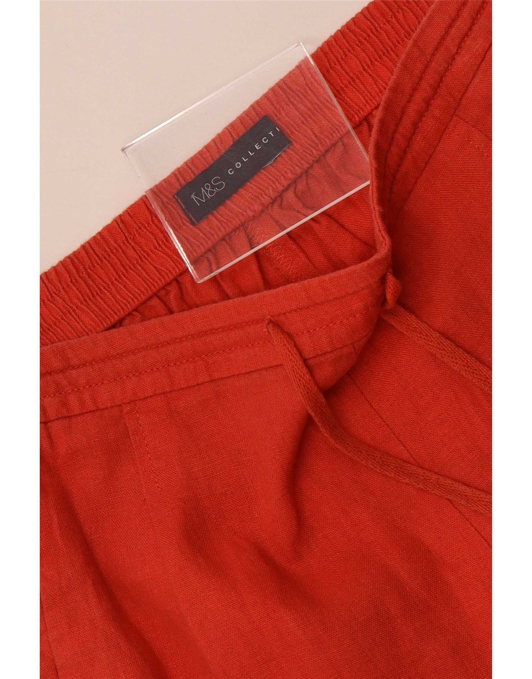 Shorts casuais femininos Marks & Spencer W28 médio vermelho