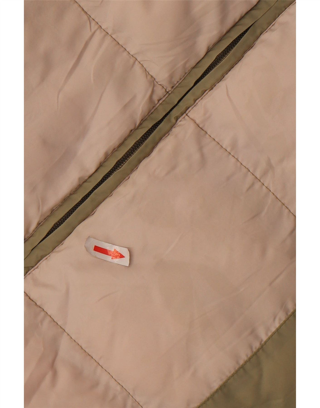 ASICS Womens Padded Gilet UK 14 Medium Khaki Colourblock Poliéster